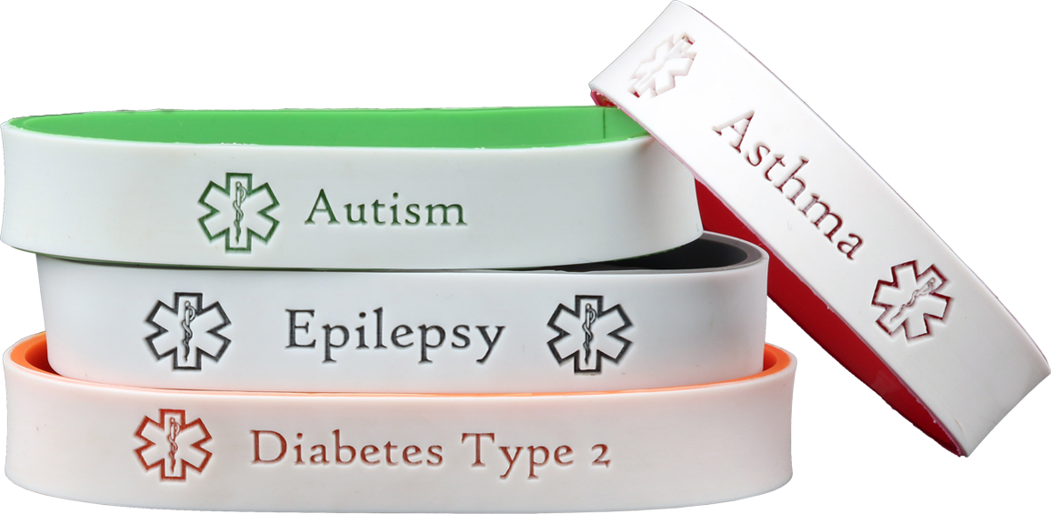 Medical Alert ID Bracelet Laser Engraved Autism Adjustable Wristband  Emergency | eBay
